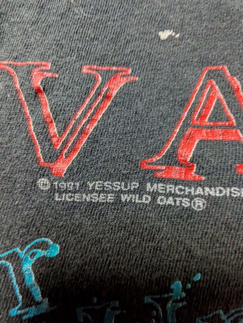 Vintage Van Halen T Shirt L 1991 For Unlawful Carnal Knowledge Tour Band Tee Fla - Picture 3 of 8